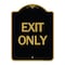 Signmission Designer Series Sign-Exit Only, Black & Gold Aluminum Sign, 18" H, 24" L, BG-1824-24471 A-DES-BG-1824-24471 - alternate 1
